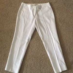 White J Crew Ankle Dress Pants
